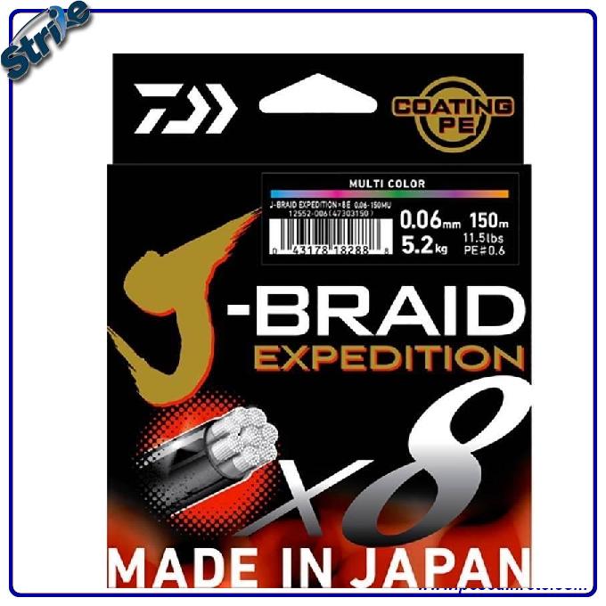 daiwa J-Braid Expedition X8 Multicolor Mt.300 0,24
